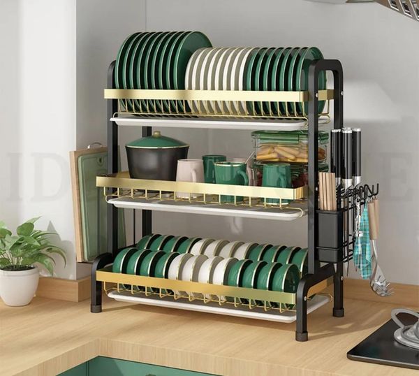 Large Capacity 3 Layer Dish Rack