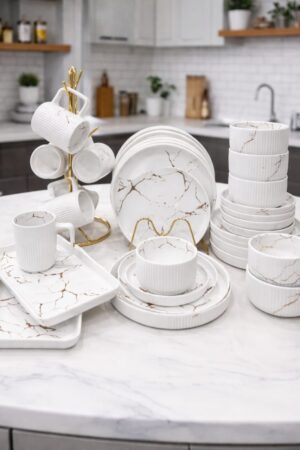 32-Piece Matte European Porcelain Dinner Set - Complete Luxury Tableware | Hot Deal