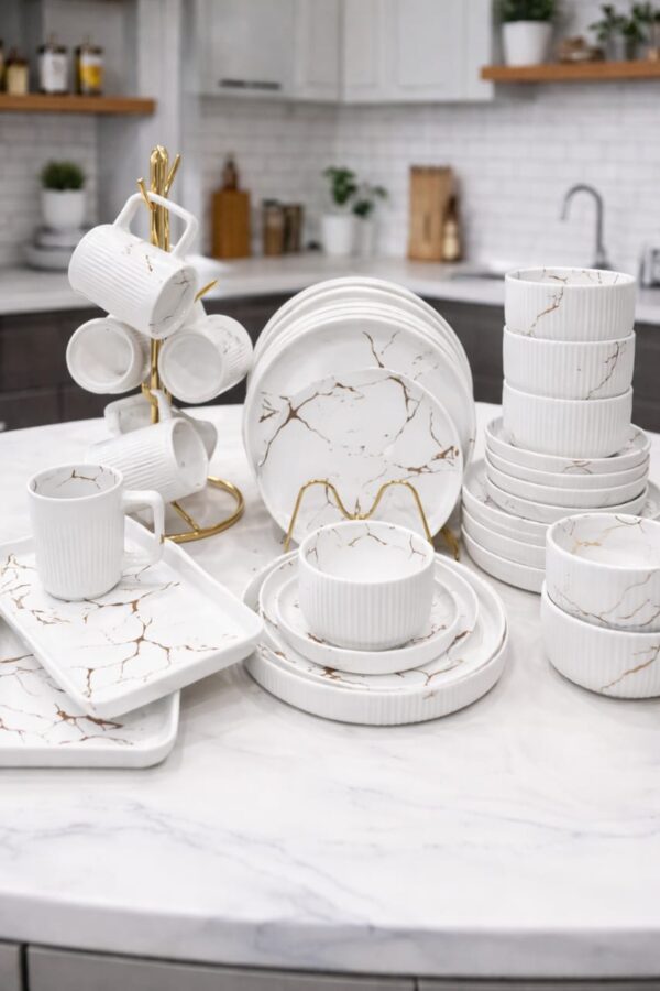 32-Piece Matte European Porcelain Dinner Set - Complete Luxury Tableware | Hot Deal