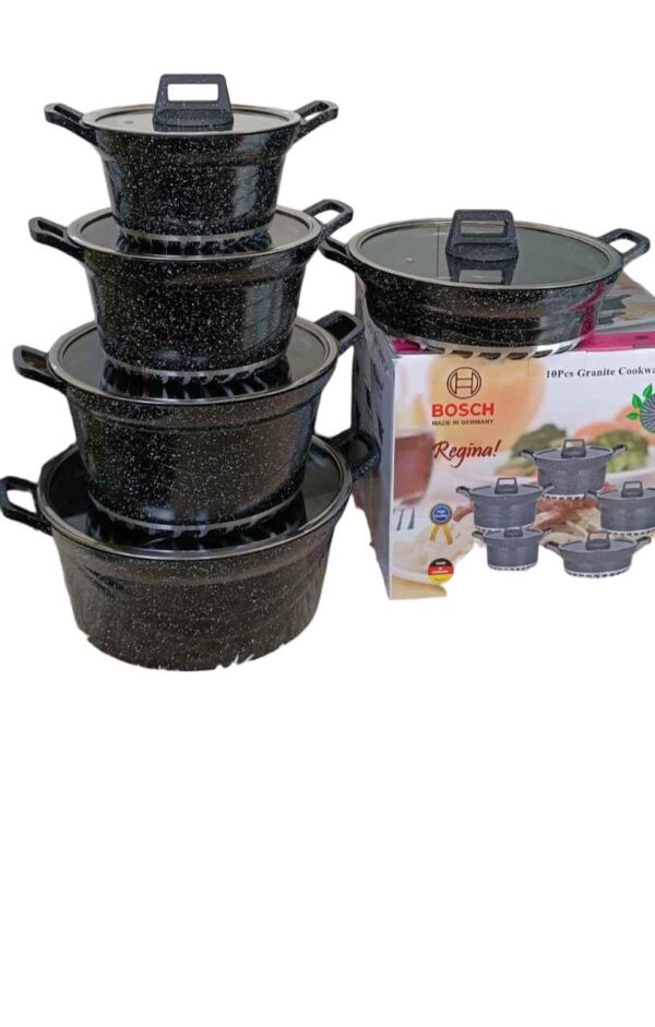 10-Piece Bosch Cookware Set - 5 Stainless Steel Pots with Matching Lids | Made in Germany