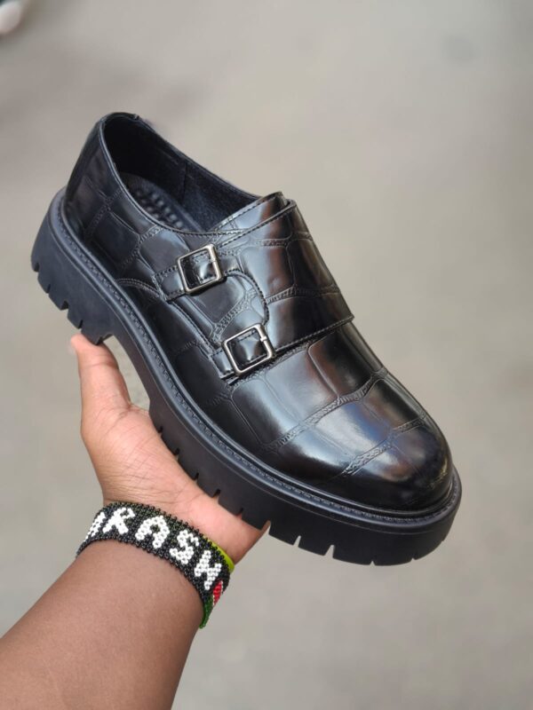 Double Monk Strap Casual Leather Shoes - Sizes 40 to 45 | Stylish Men's Smart Casual Footwear
