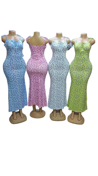 Floral Breathable Bodycon Dress - Stylish Women's Figure-Hugging Floral Dress for Casual & Summer Wear