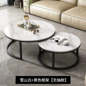 Pure Marble 2-in-1 Nesting Coffee Tables - Luxury Living Room Side Tables | New Arrival