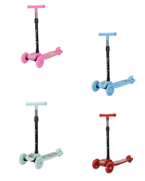 3-Wheel Foldable Kids Kick Scooter with LED Flashing Wheels - Height Adjustable for Ages 3-12 | Safe & Durable Children's Scooter
