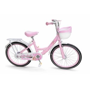 Ladybird Girls Bicycle Size 16 Inch - Light Pink Kids Bike with Training Wheels for Ages 5-7