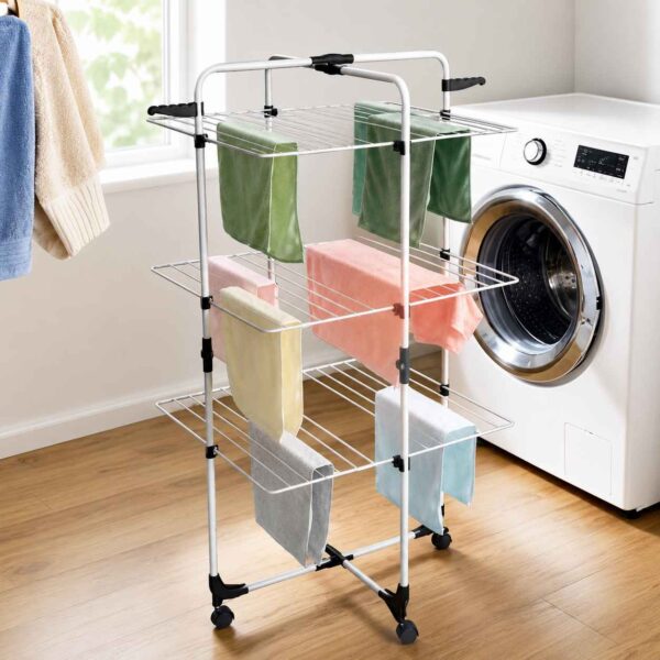 Heavy Duty 3-Tier Foldable Clothes Drying Rack