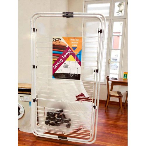 Heavy Duty 3-Tier Foldable Clothes Drying Rack