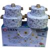 Milano hotpots white_11zon Milano 4PC Insulated Hot Pot Set 1L, 2L, 3L & 4L