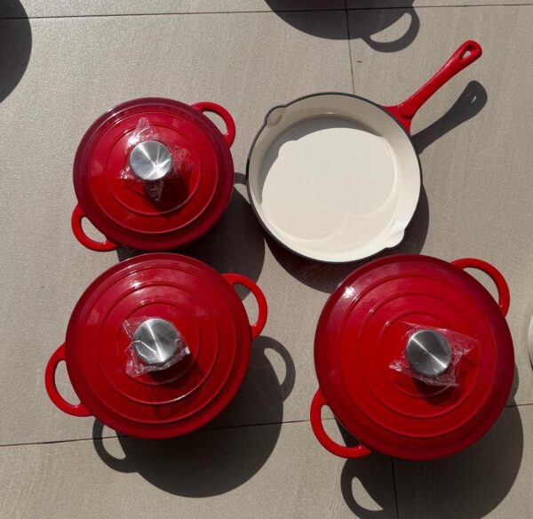 7-Piece Heavy Duty Enamel Cast Iron Cookware