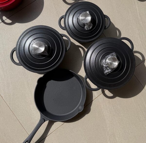 7-Piece Heavy Duty Enamel Cast Iron Cookware