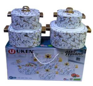 4-Piece Milano Stainless Steel Insulated Hotpot Set (1L-4L) - Food Warmer Serving Dishes | Keeps Food Hot & Fresh
