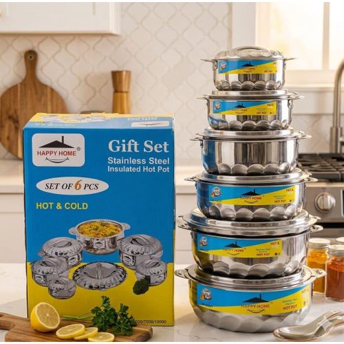 happy home hotpots ad2jpg Premium 6PCS Stainless Steel Insulated Hotpot