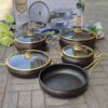 Premium 9 Piece Granite Coating Non-Stick Cookware Set