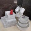 Quality 30-Pieces White Square Dinner Set