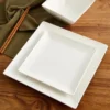 Quality 30-Pieces White Square Dinner Set